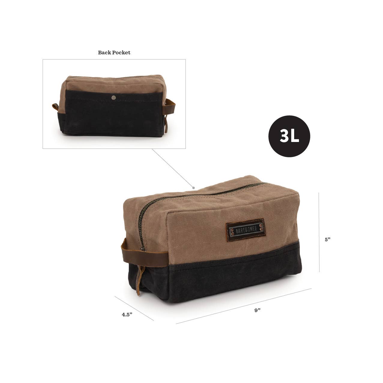 Neelum Dopp Kit Bag 3L - Waxed Canvas Bag